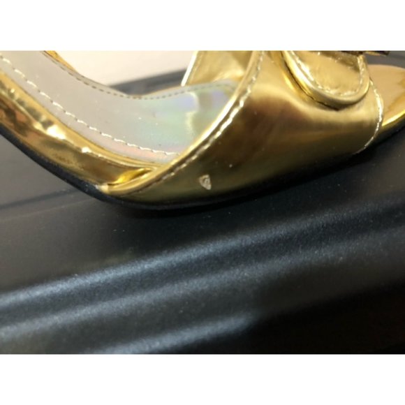 gold and silver heels vintage size8 used and worn - Picture 10 of 10